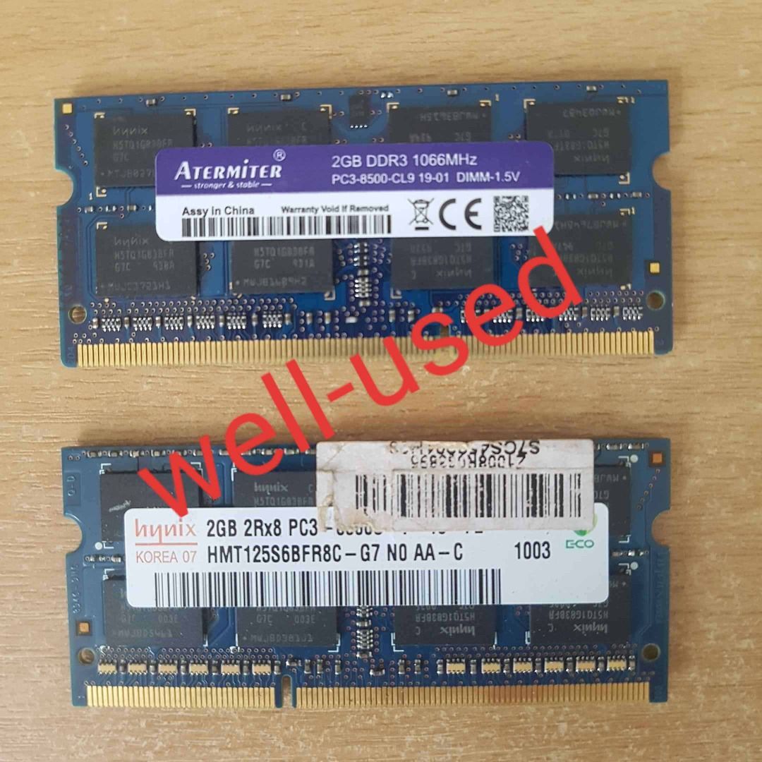 DDR3 RAM 2GB Computers Tech Parts Accessories Computer