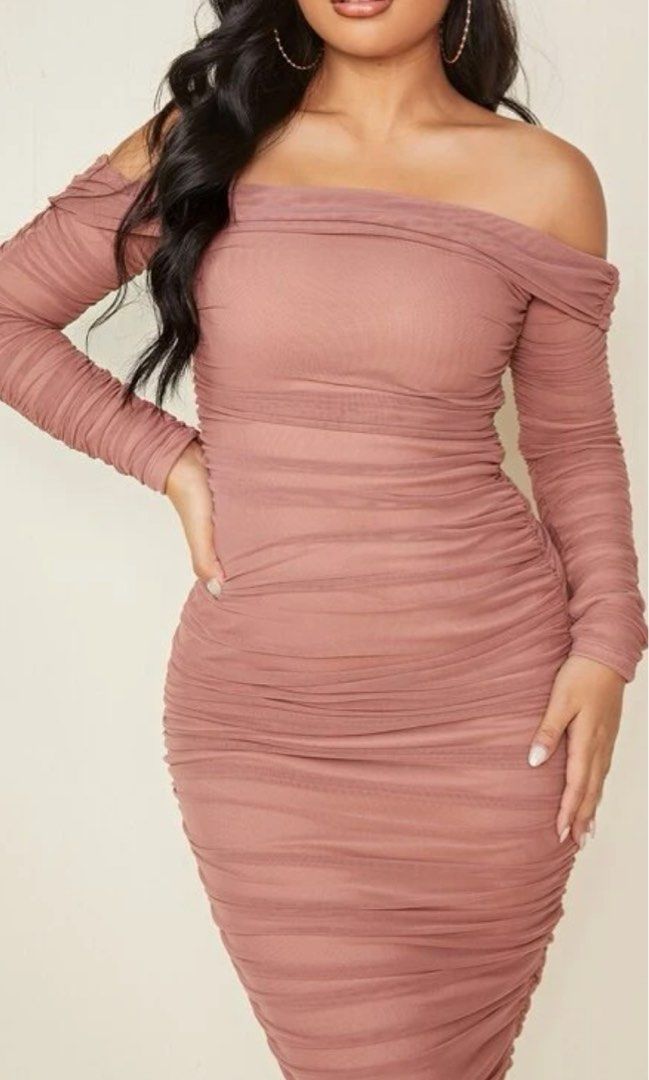 Dusty rose store bodycon dress