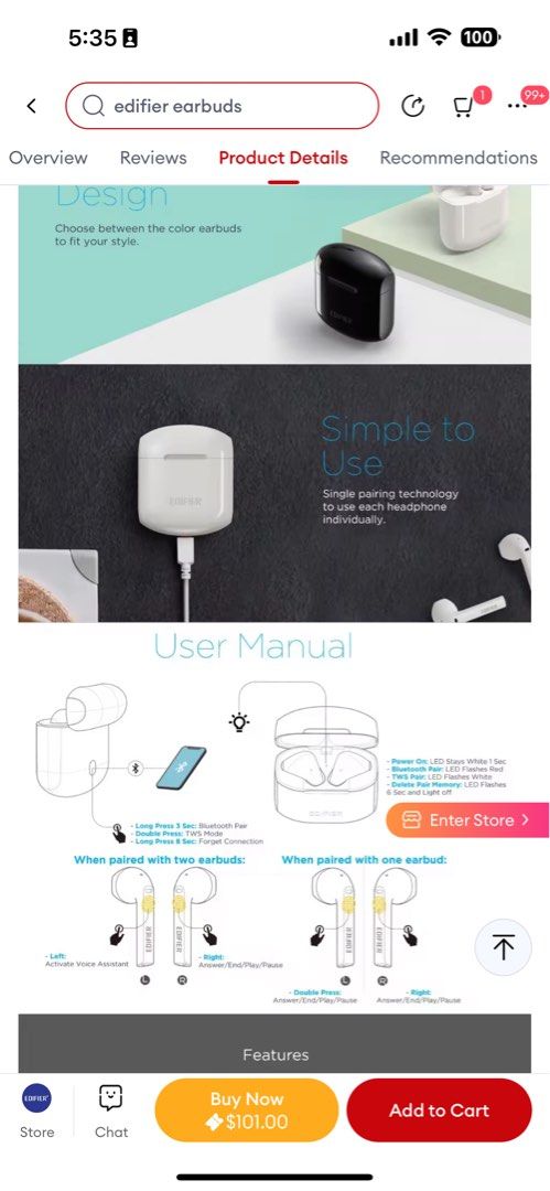 Edifier on sale tws200 app