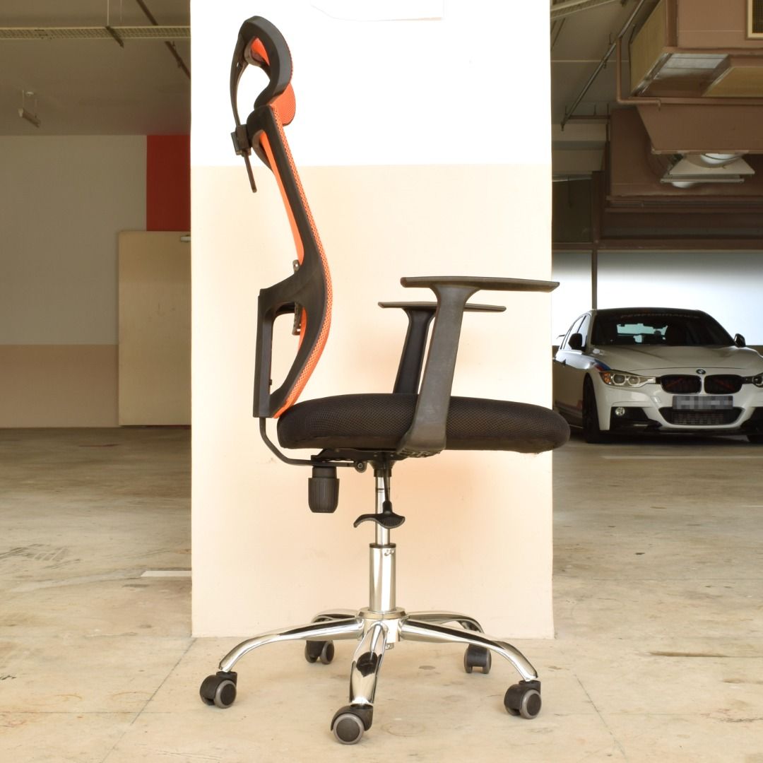 Ergonomic Mesh Office Chair with Adjustable Headrests, Furniture & Home