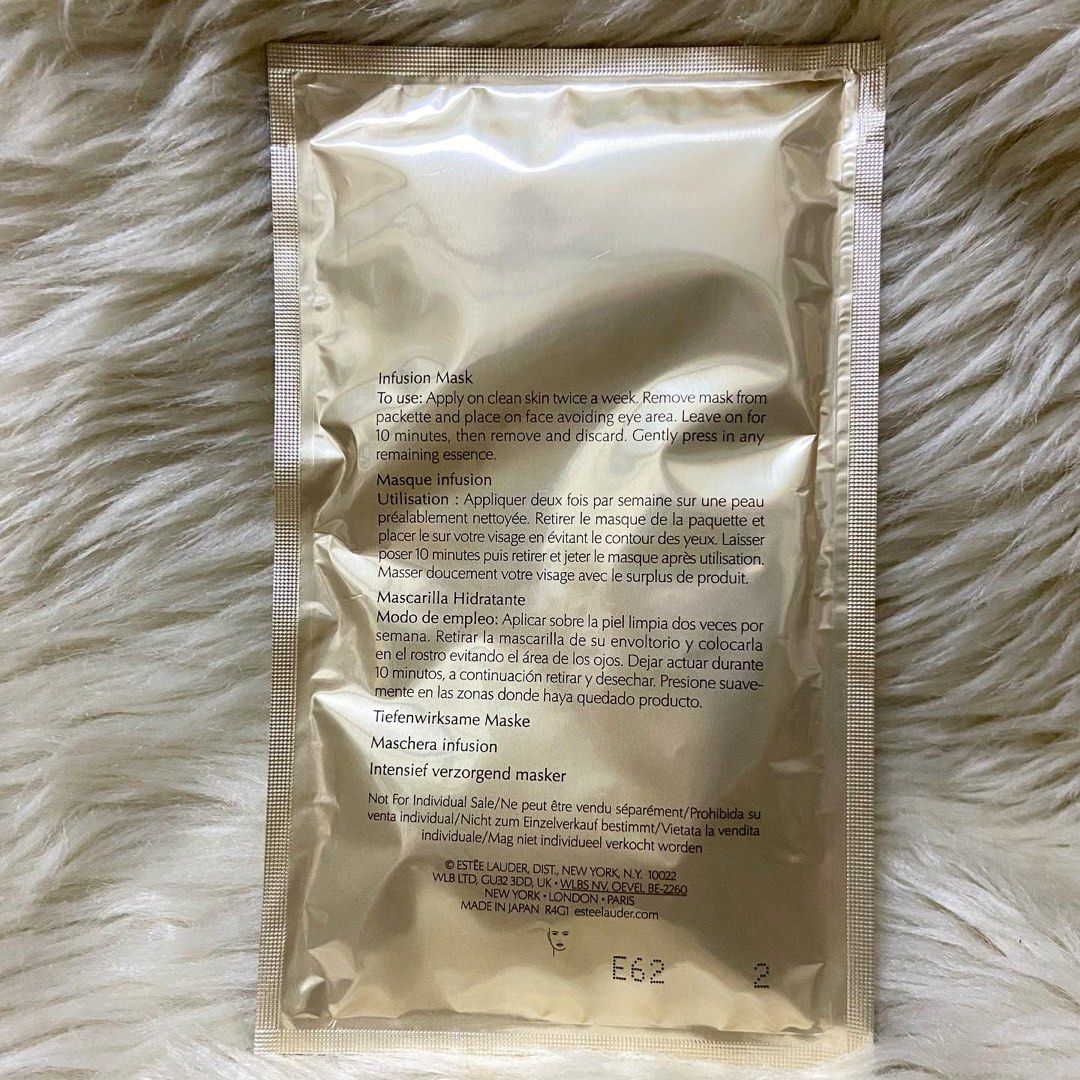 Estee Lauder Micro Essence Infusion Mask (1 sheet) (Category: Face Care) located in Paranaque City. Submitted by accentsph (Listing ID 1240352434, Image 2). Description: 1 sheet is valued at 700 pesos.