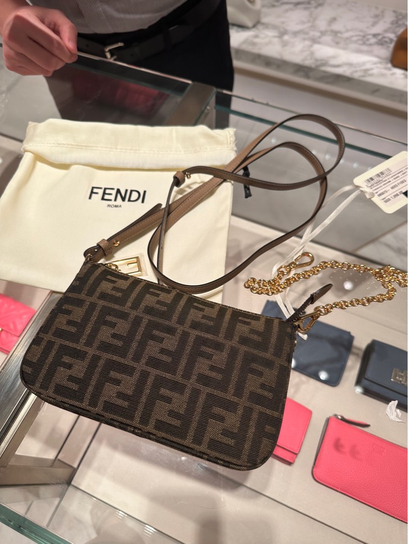 Fendi Baguette Pouch in Brown