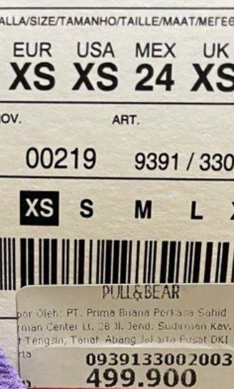 Tallas en 2025 pull and bear