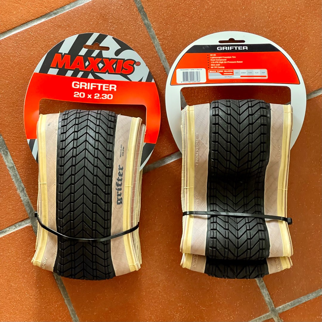 Foldable Maxxis Grifter 20x2.3 406 55 tan wall tyres price is for a