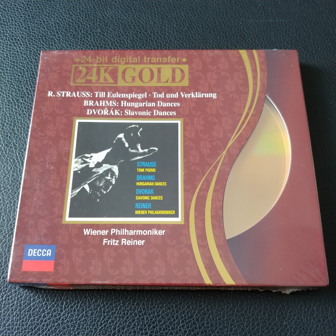 古典限量金碟日本製,　音樂與媒體-　Brahms　Fritz　配件,　Classical　音樂、樂器　興趣及遊戲,　Reiner　Gold　CD　24K　Dvorak　Carousell　CD　及DVD