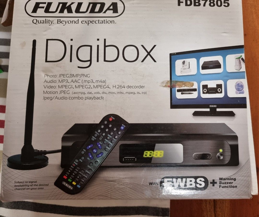 Fukuda Digibox (Category: Monitor Screens) located in Bulacan. Submitted by iamolivia_p (Listing ID 1240251287, Image 1). Description: Complete box and inclusions. All working.