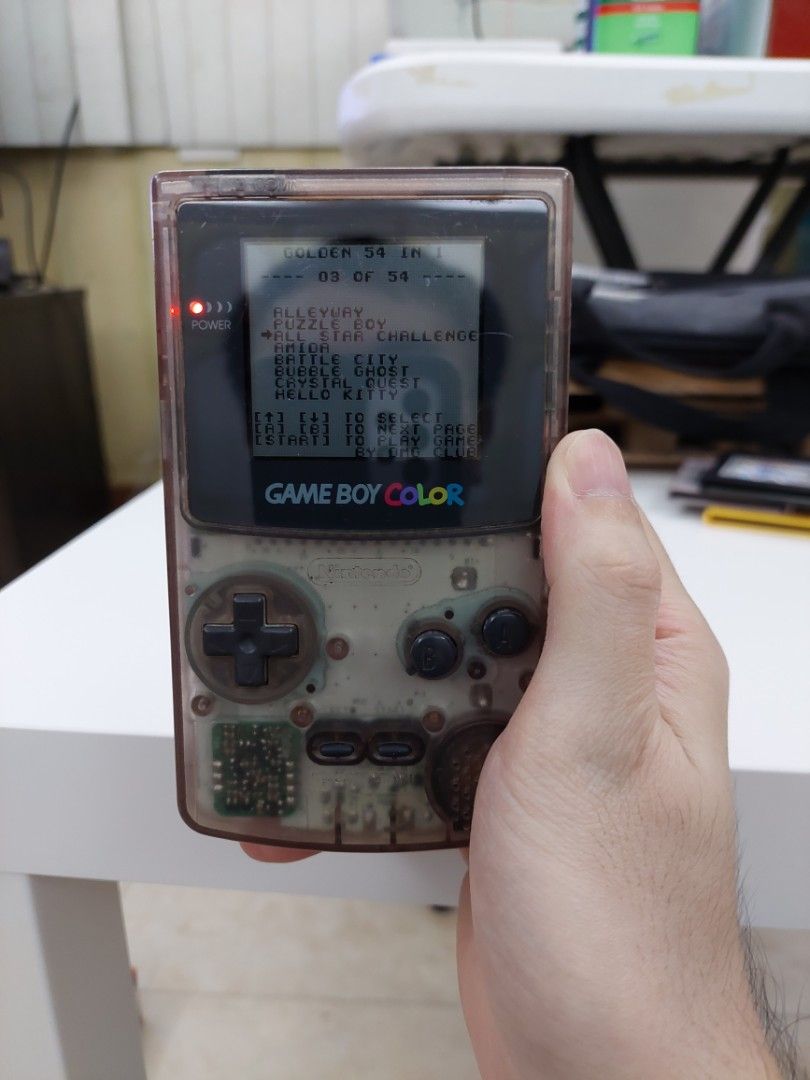 Gameboy/Color Game - 54 in 1 (Category: Nintendo) located in Makati City. Submitted by katrinavalle (Listing ID 1240352340, Image 2). Description: Gameboy/Color Game - 54 in 1 tested and working php 500.