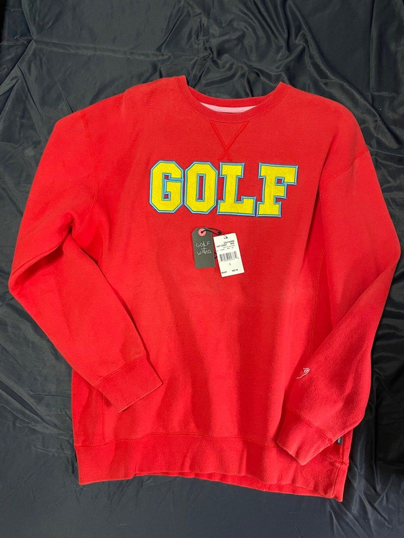 Red shop golf sweater