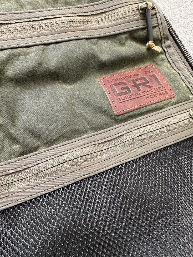 Sac à Dos GORUCK GR1 HERITAGE 21L En Toile Cirée Dark Oak - Occasion - Fabriqué Aux USA