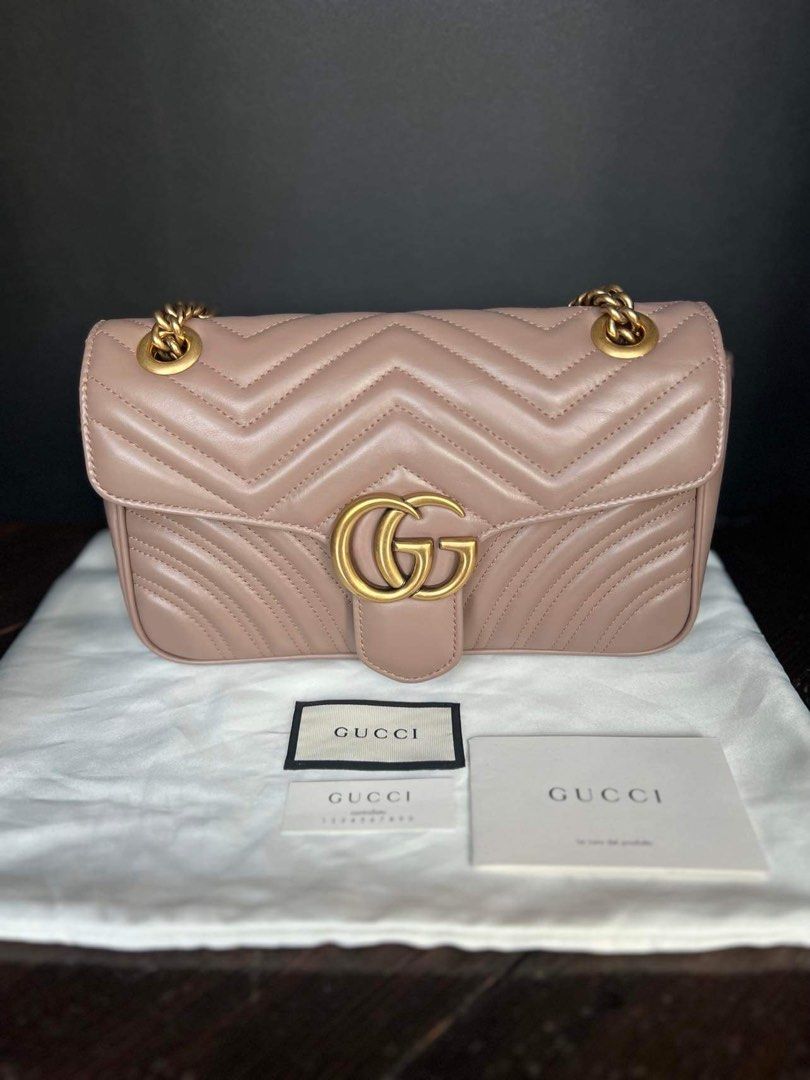 Gucci marmont pink bag best sale