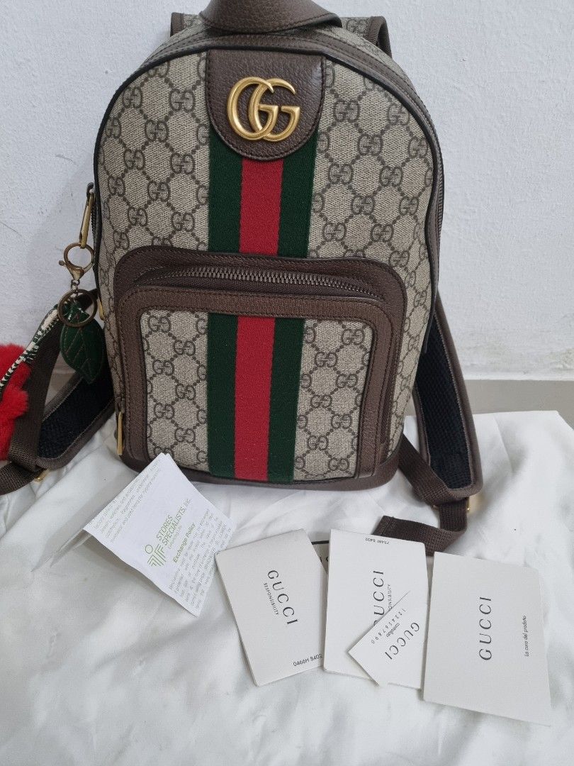 Gucci - Burgundy GG Canvas Backpack Large