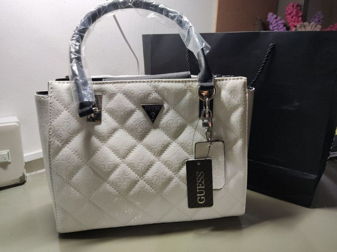 Guess Elliana Quilted Hand and sling bag Luxury Bags Wallets on Carousell