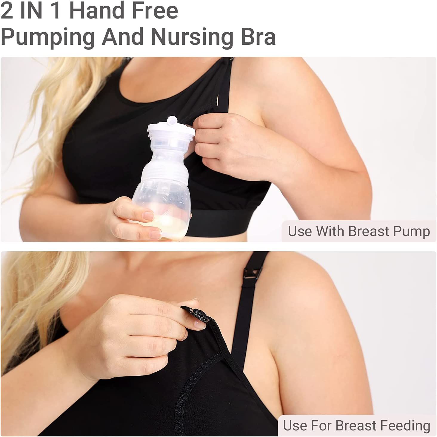 Momcozy Hands Free Pumping Bra, Adjustable Breast-Pump Holding and