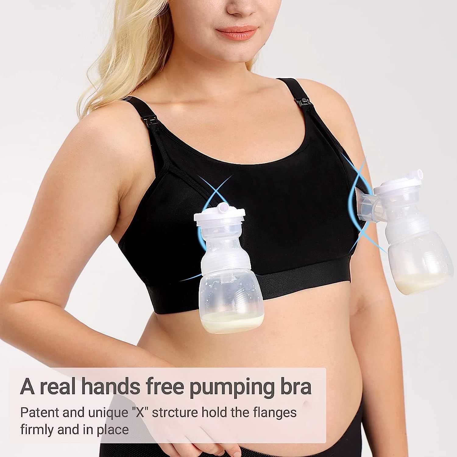 Hands Free Pumping Bra Momcozy Adjustable Breast Pumps Holding