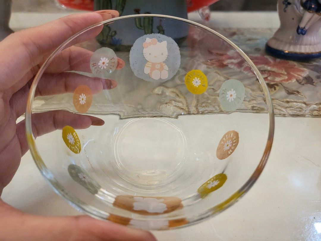 Hello Kitty Glass Bowl Set on Carousell