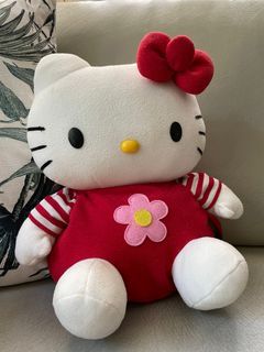 Hello Kitty Sanrio Plush Backpack - Red HK plushie with straps 