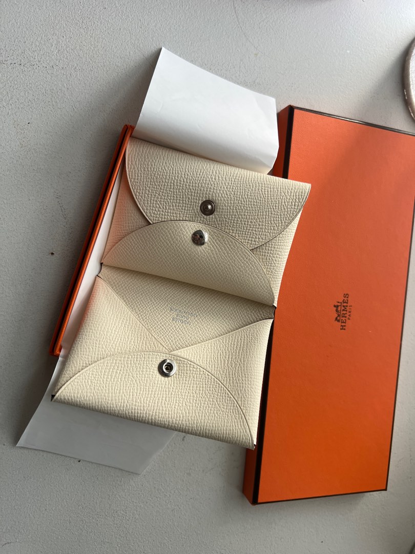 BNIB Calvi Duo verso card holder Hermes, Luxury, Bags & Wallets on Carousell