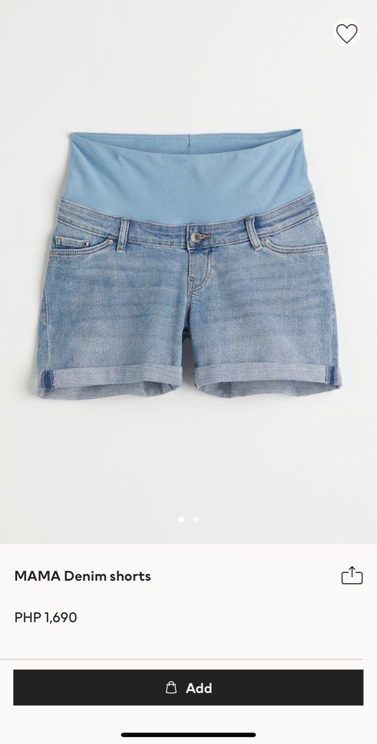 H M Maternity Shorts Women s Fashion Maternity wear on Carousell