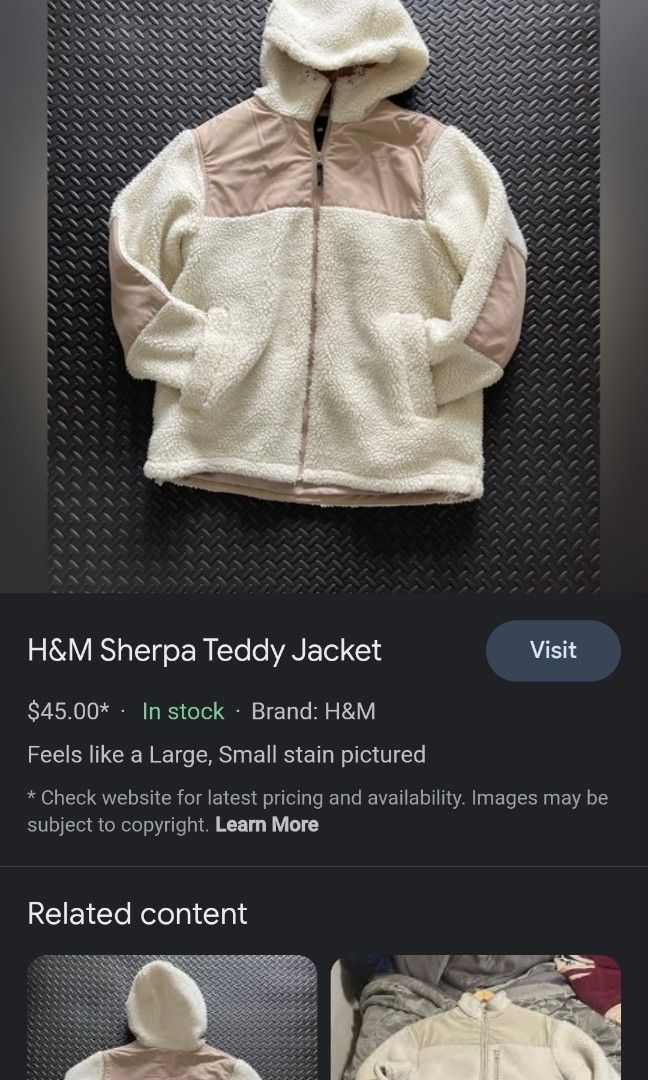H M SHERPA TEDDY JACKET Men s Fashion Coats Jackets and