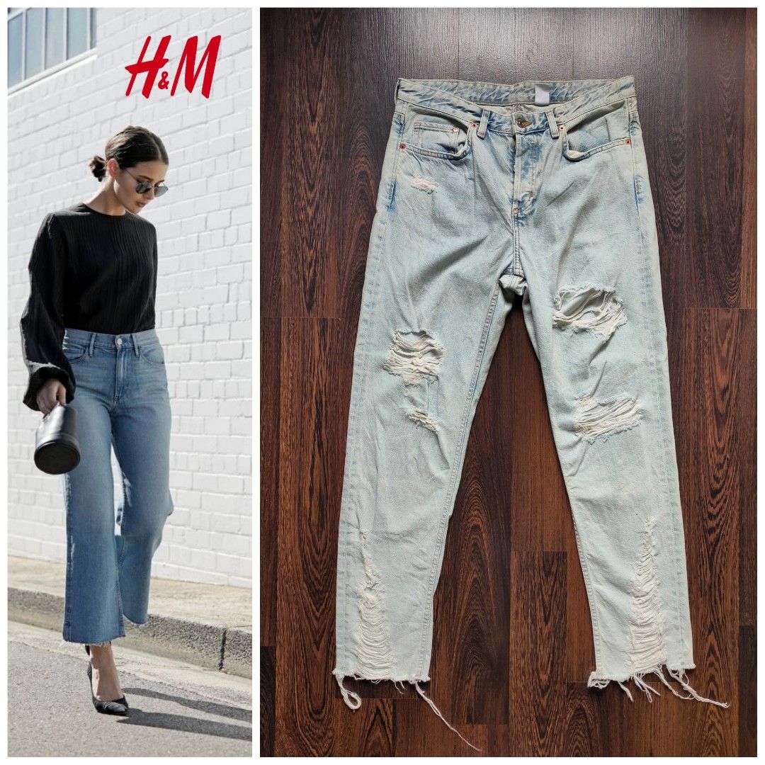 H&m boyfriend ripped jeans store