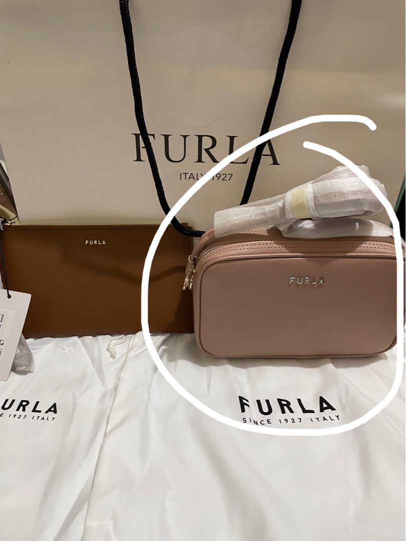 Furla Lilli Leather Crossbody Bag in Brown