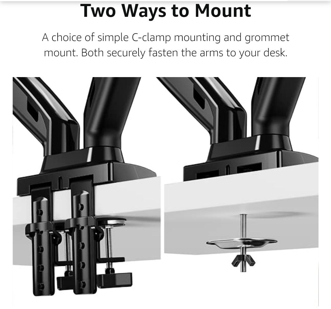 Huanuo Dual Monitor Stand HNDS6 (gas spring arms), Computers & Tech