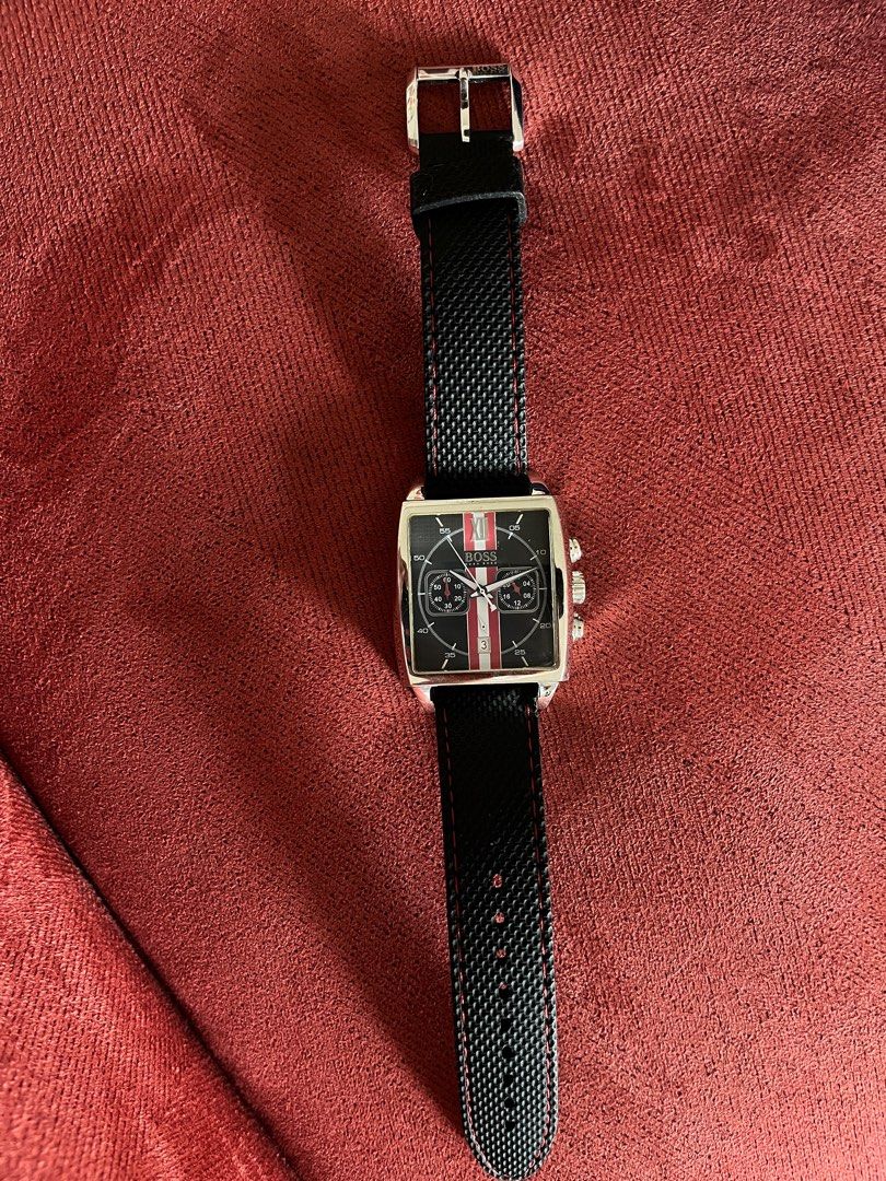 Black and red hugo boss watch clearance