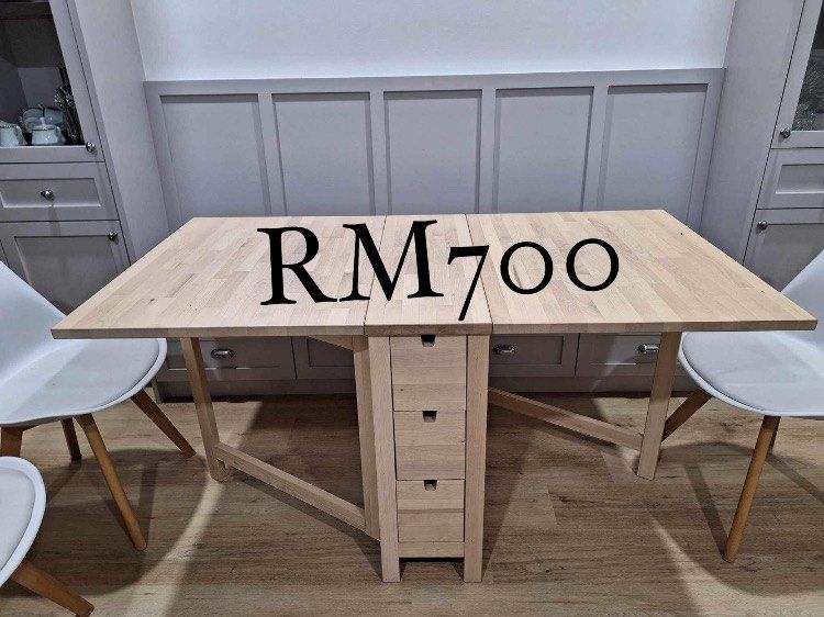 Ikea foldable table, Furniture & Home Living, Furniture, Tables & Sets