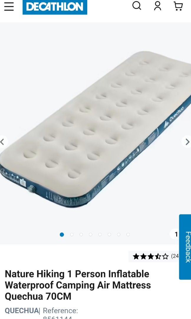 Inflatable mattress from decathlon