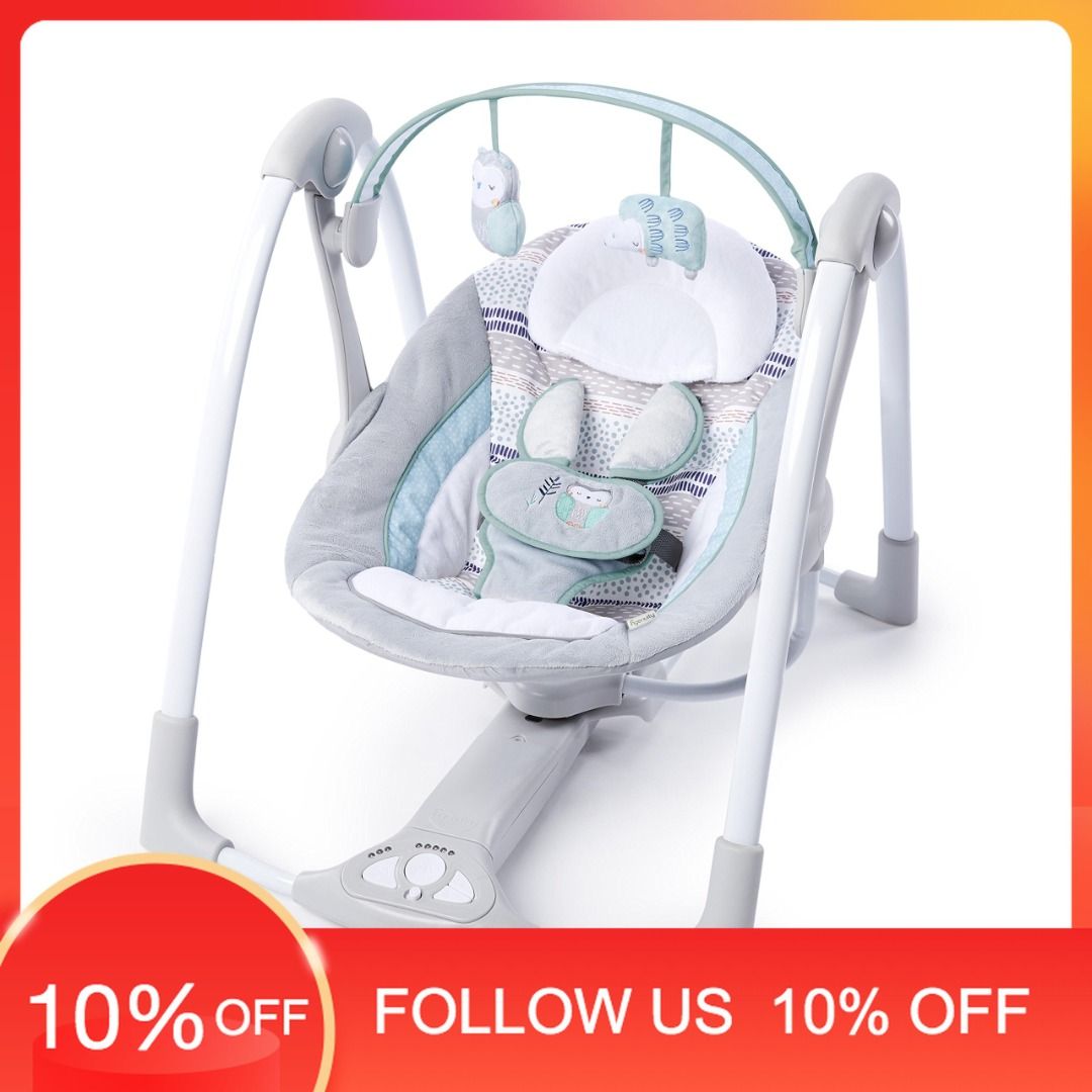 Ingenuity Power Adapt Portable Swing Abernathy Plug in Swing