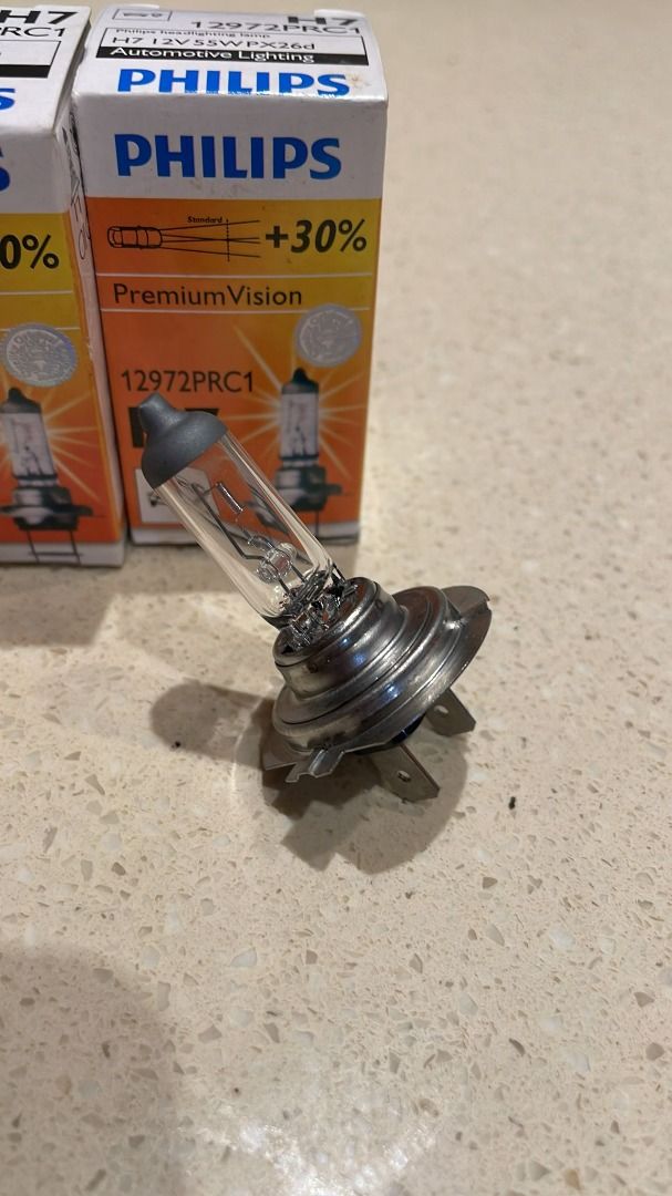 PHILIPS H7 12V55W 12972PR +30% PX26d Headlight Halogen Premium Automotive  Lamp