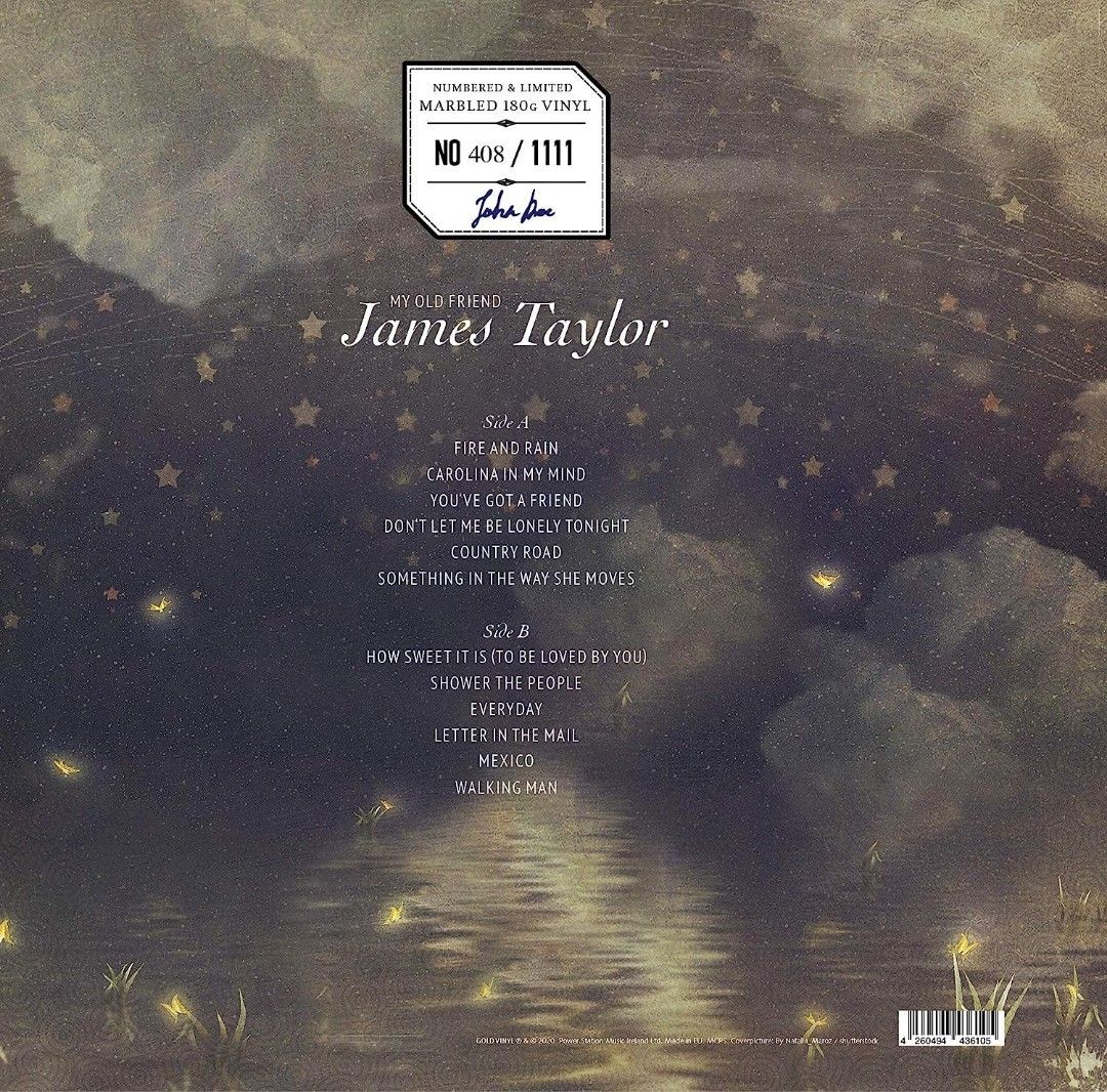 James Taylor vinyl record/album/ (Category: Vinyls) located in Manila. Submitted by jhenaloymerchandise (Listing ID 1240285750, Image 3). Description: James Taylor Greatest Hits = ₱3,500 James Taylor best live = ₱5,500 My old friend (marble vinyl) = ₱4,000 at Christmas = ₱3,750 live at troubadour (2LP) = ₱5,500 All brand new sealed made in USA.