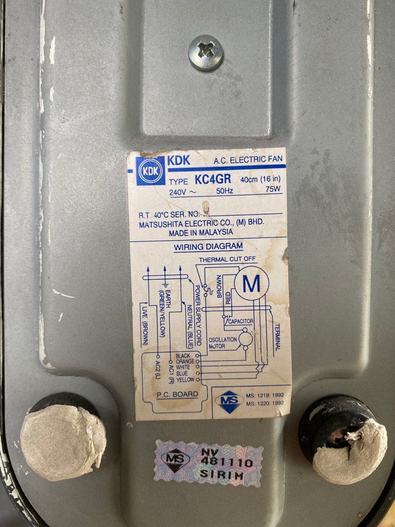 KDK Fan (not working), Furniture & Home Living, Lighting & Fans, Fans