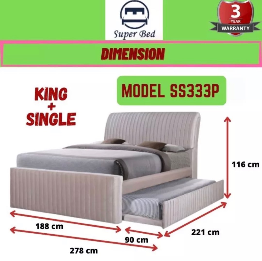 King Bed + Vono Mattress, Furniture & Home Living, Furniture, Bed