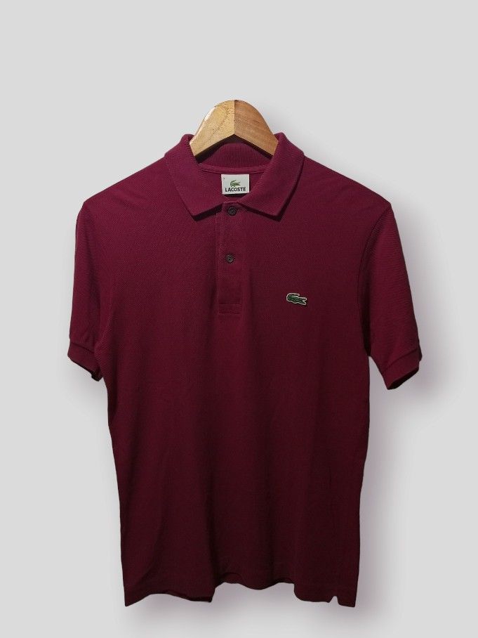 Lacoste maroon polo shirt clearance