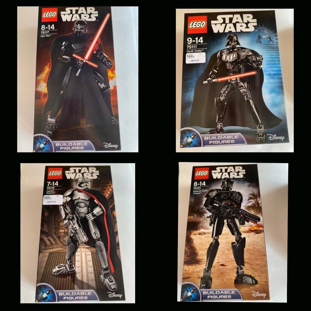 Lego Star Wars Buildable Figures 75111 75117 75118 75121 Kylo Ren Captain Phasma Darth Vader Death Trooper Imperial Force Awakens First Order Disney