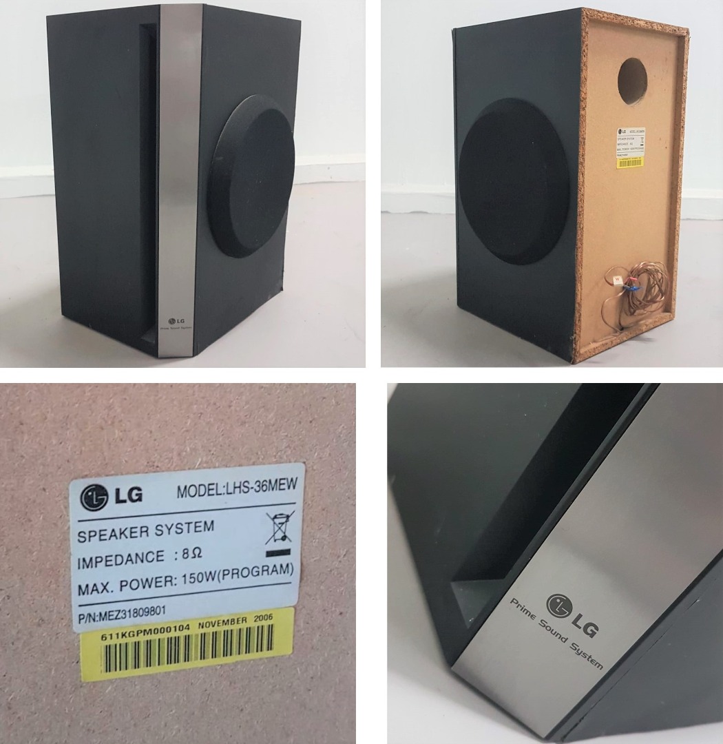 Professional LG Electronics Subwoofer, Prime Sound System, Model LHS