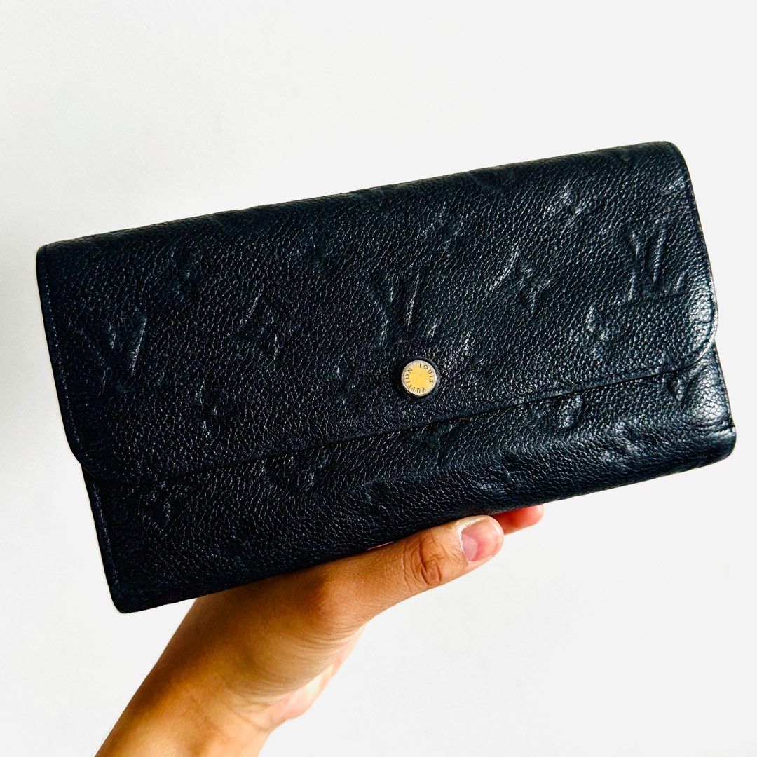 Louis Vuitton Black Empreinte Leather Long Virtoise Trifold Wallet