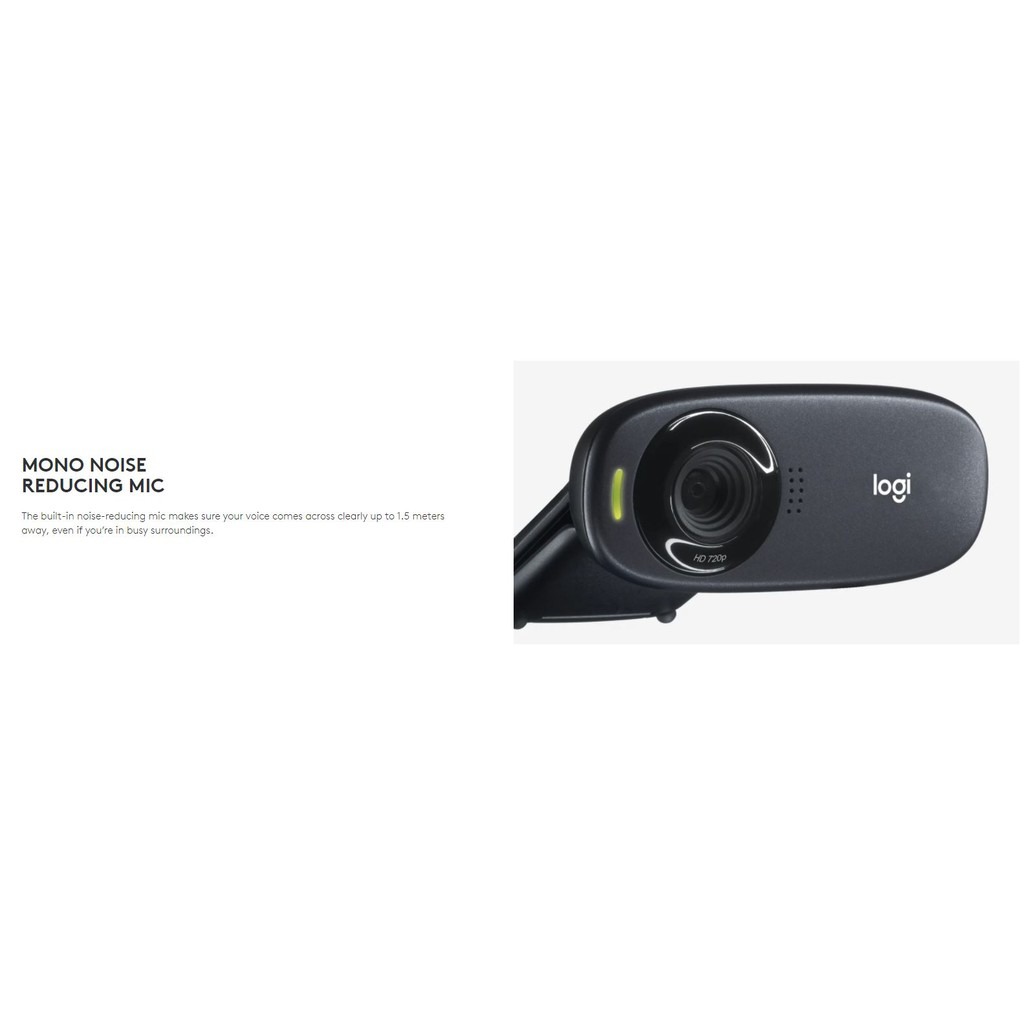 Cámara web HD Logitech C310, vídeo 720p con micrófono con