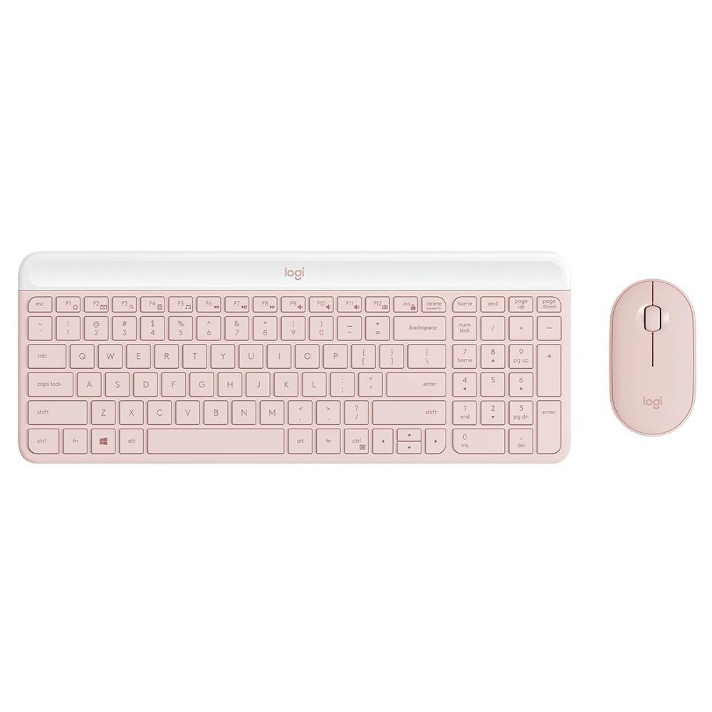 LOGITECH SLIM COMBO MK470 WIRELESS KEYBOARD AND MOUSE (ROSE) (Category: Computer Keyboard) located in San Juan City. Submitted by blueswitchpc (Listing ID 1240404494, Image 2). Description: NEW STOCKS AVAILABLE📣📣 LOGITECH SLIM COMBO MK470 WIRELESS KEYBOARD AND MOUSE (ROSE). MK470 SLIM COMBO Ultra-slim, compact, and quiet wireless keyboard and mouse combo. Make any space minimalist, modern, and whisper-quiet with the MK470 Slim Wireless Combo – 