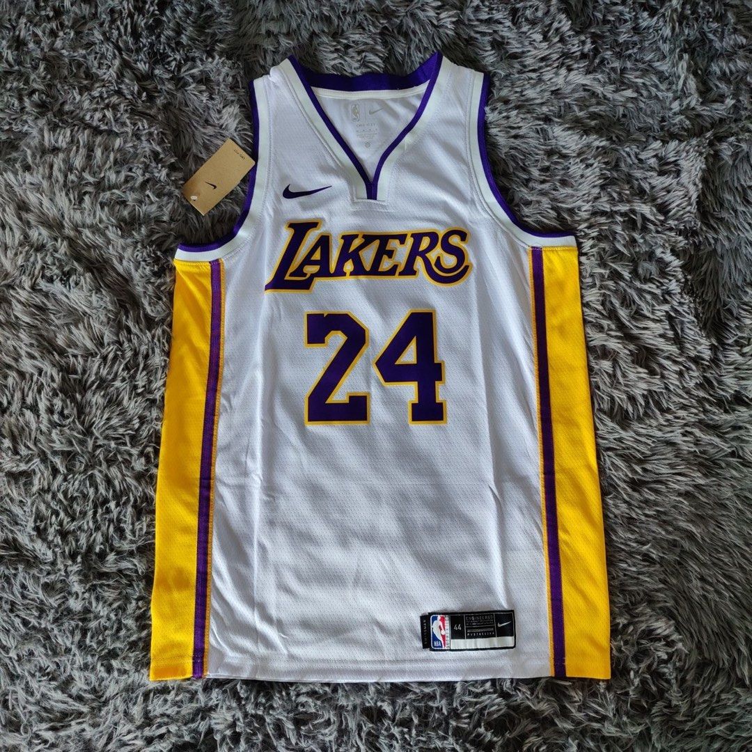 Authentic Adidas Men's NBA Kobe Bryant Lakers Sunday White Swingman Jersey  - M, Men's Fashion, Activewear on Carousell