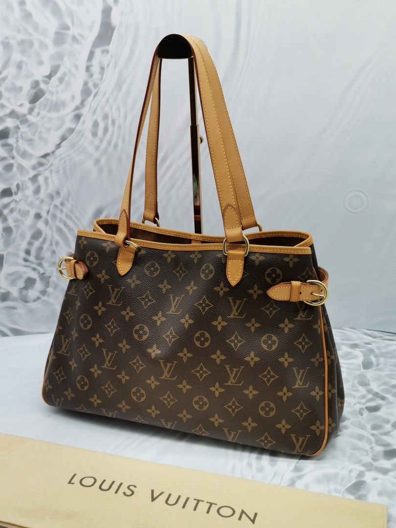 Louis Vuitton Monogram Batignolles Horizontal Shoulder Bag Medium Tote Brown