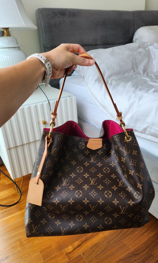 Louis Vuitton Graceful Pivoine MM hobo shoulder tote bag