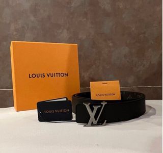 Louis Vuitton Belt Initiales Reversible Monogram 1W Noir Black/Brown in  Coated/Calfskin with Gold-Tone - US