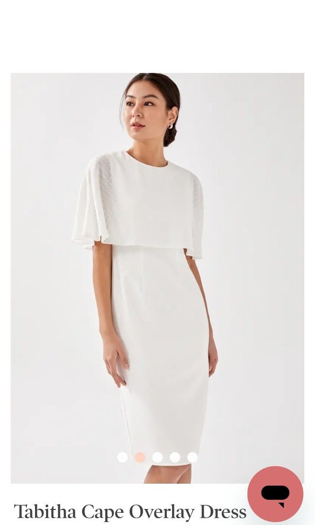 Midi dress cheap with cape overlay