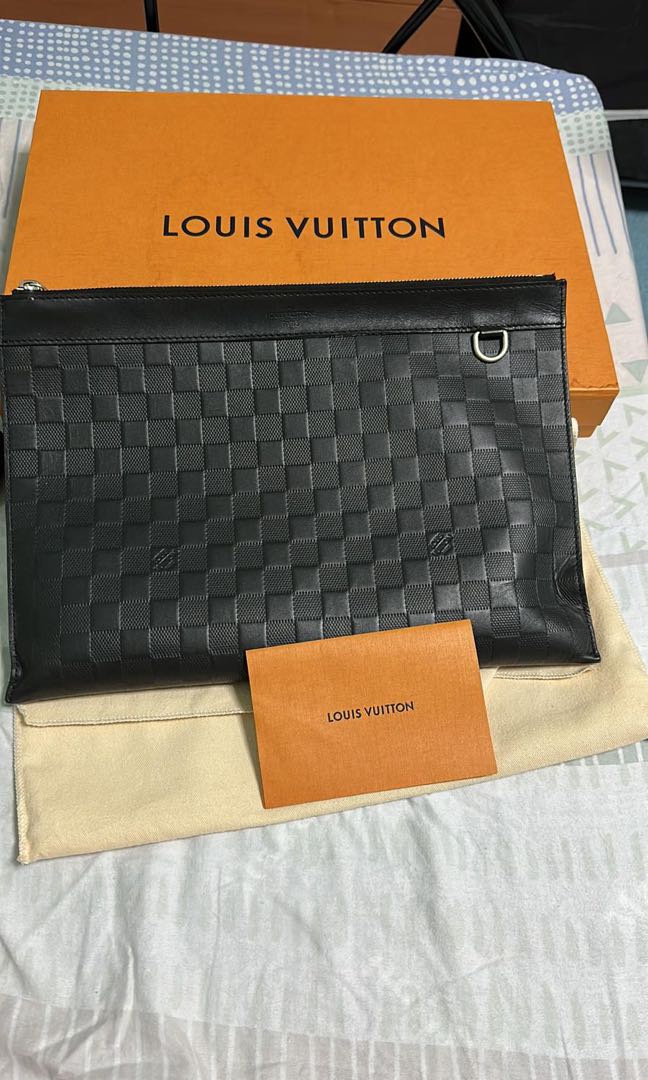 Louis Vuitton Black Leather Damier Infini Discovery Pochette Louis