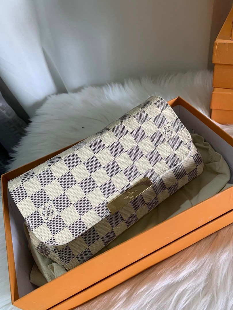 Lv Favorite azure mm size (with light dirt inside ), Luxury, Bags & Wallets  on Carousell