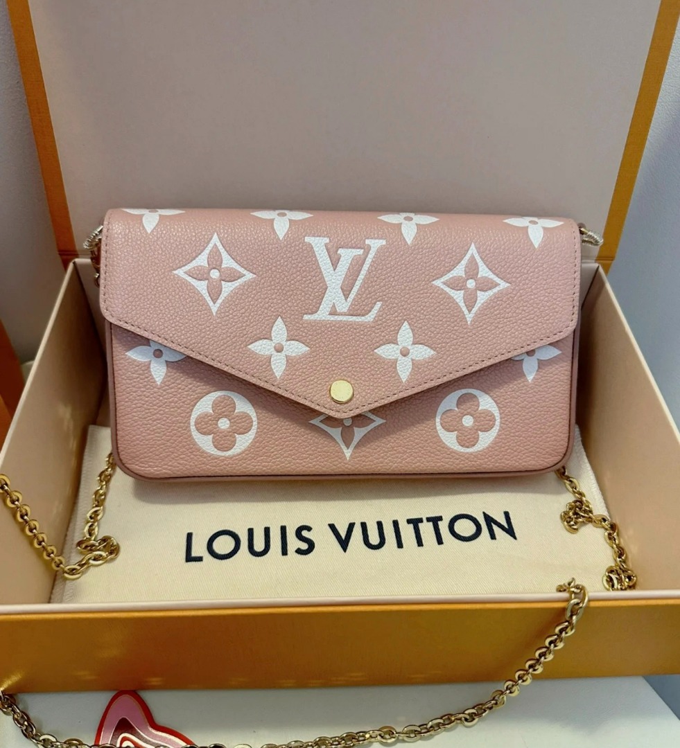 Pre-order Louis Vuitton LV Felicie Pochette Epi Leather Pink with  Cardholder Wallet on Chain WOC, Luxury, Bags & Wallets on Carousell