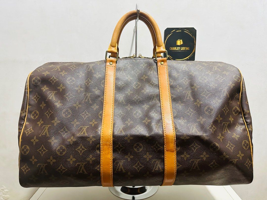 Louis Vuitton Keepall 50B Blue/Yellow in Cowhide Leather with Silver-tone -  US