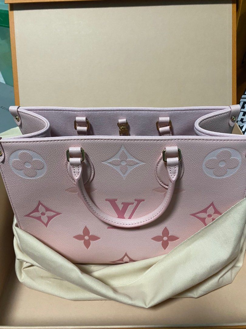 LV Summer Escale pink on-the-go OTG hand bag and shoulder bag